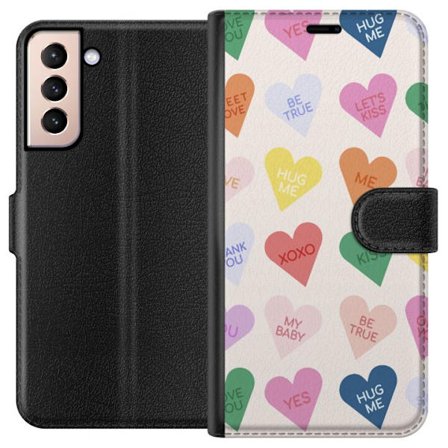 Kompatibelt Lommeboketui til Samsung Samsung Galaxy S21 CandyHearts