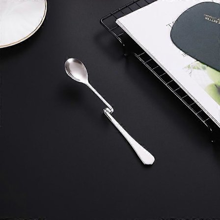 3 Stycken Syltskedar, Långa Skedar för Hängande Raka Koppar, Vikbara Kaffeeskedar i Rostfritt Stål