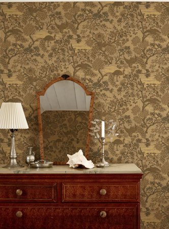 Duro Tapet, Brunnsgatan 095-06 Gammalsvenska Papper, L, Beige/Brun, Färg & tapeter