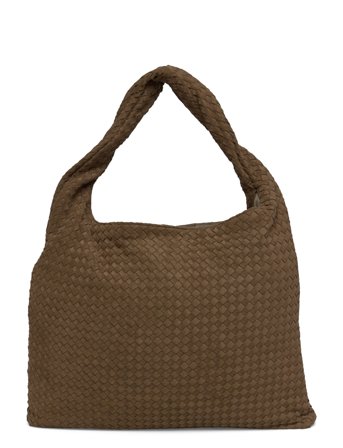 Gina Tricot Braided Large Bag - Khaki green - ONE SIZE