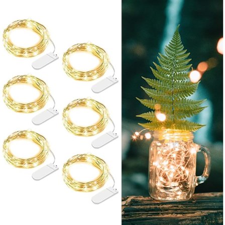 Eventyrlys, lyskæde batteridrevet blinkende lys vandtæt indendørs dekoration til piger drenge soveværelse, fest, bryllup, fest