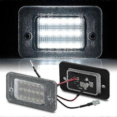 2 stk. LED-lys for registreringsskilt til Land Rover Discovery 1 1994-1999 Discovery 2 1999-2004 Høy Lysstyrke