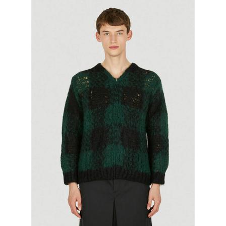 Junya Watanabe, Check Sweater Groen, Heren, Maat:L