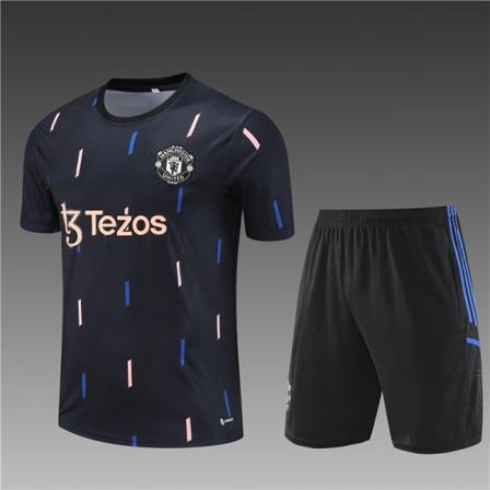Säsong 22-23 Manchester United kortärmad tröja för vuxna/barn black XXL