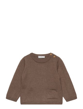 Knit Pocket Sweater Beige Mango