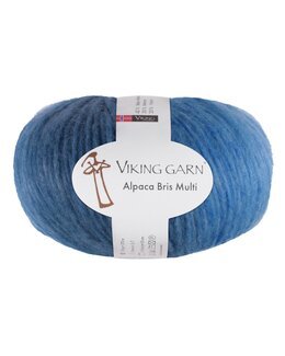 Garn Alpaca Bris Multi Blau meliert