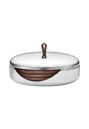 Georg Jensen SKY coaster set, 4 st Köksredskap Unisex Brun 5,8 CM