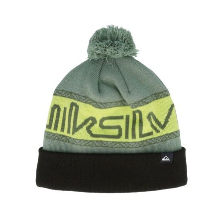 Quiksilver - Grön pom Beanie - Summit Beanie Sea Spray Pom @ Hatstore