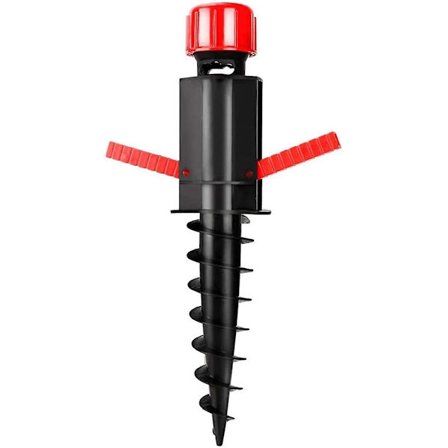 Strandparasoll Sandforankring Justerbar Parasoll Sikker Skrue Spiker Spiral Skrue Stativ Holder, hagemøbler TilbehørBY