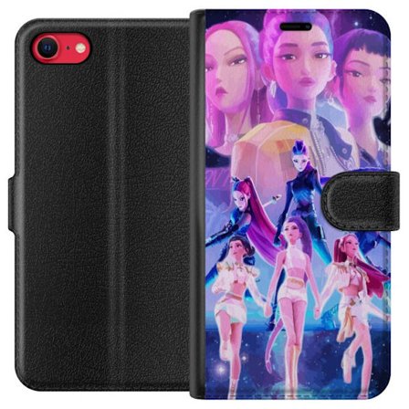 Yhteensopiva Lompakkokotelo Apple iPhone SE (2020) K-pop-inspiroinut tulevaisuutta ennakoiva tyttöryhmä neonvaloissa ja kosmisessa sci-fi-esiintymis