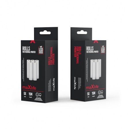 Maxlife Paperirullat lämpökirjoittimelle, 5kpl x 3m