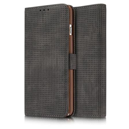 Stilrent -Vintage Mesh- Pl nboksfodral f r iPhone 6/6S Plus Gråsvart