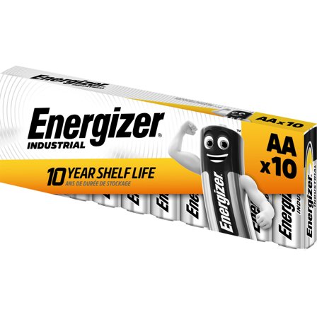 Energizer Industrial Batteri alkaliskt, AA/LR06, 10-pack, Batterier