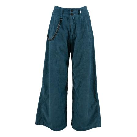 High, Wide Trousers Niebieski, Kobieta, Rozmiar: S