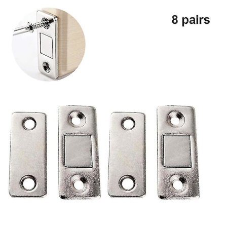 8 Pcs Ultra-thin Invisible Magnetic Door Stoppers, Drawer Magnet Catch Ruikalucky