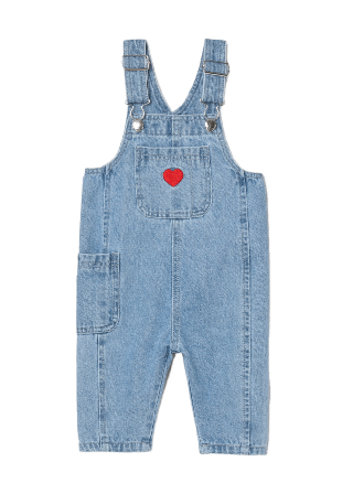 RIKIKI Hängselbyxor i denim BLAIR Underdelar Röd 80