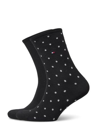 Th Women Sock Dot 2P Underwear Socks Regular Socks Sort Tommy Hilfiger