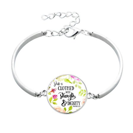 Valentinsdag Klassiske Citater til Time Gem Armring Justerbar Størrelse Smykker til Mænd Kvinder Elsker Bryllup Fødsel