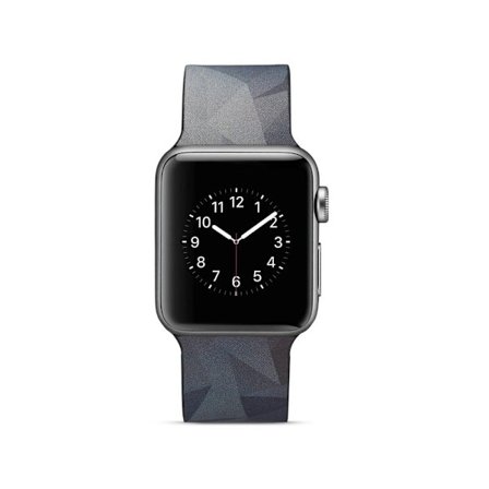 Silicone klockrem för Apple Watch 4 40mm, 3/2/1 38mm - Grey Triangle