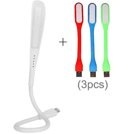 Bærbar LED-skrivebordslampe, LED-læselampe med USB-opladningsport