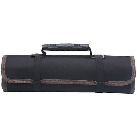 Verktøyrull Organizer Bag med 22 Lommer Vanntett Oxford Stoff Verktøyveske Oppbevaring Foldepose med Bærbart Håndtak for Tang Skiftenøkkel