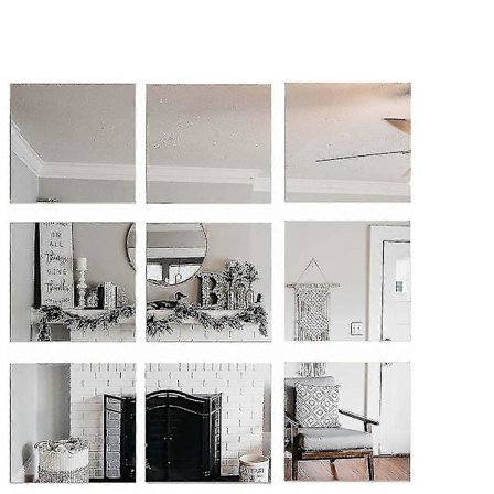 Selvklæbende Spejlfliser Vægspejle Glas Firkantede 9 stk 25x25cm