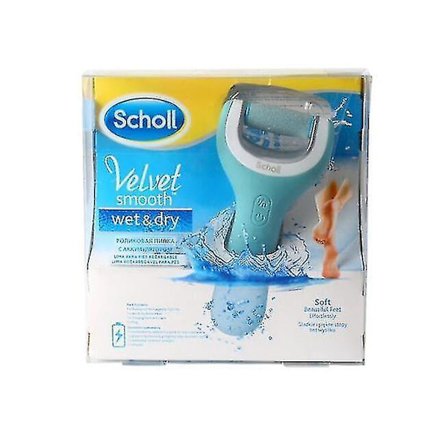 Scholl Velvet Smooth Pedi Diamond Crystals Elektrisk Fodfil Hård Hudfjerner Blå