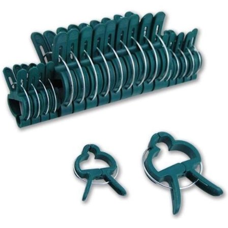 20 stk. planteklips, haveklips, egnet til tomatstøtter, tomat espalier, bambusstænger, klatreplanter, vinstokke, bløde planter og blomster