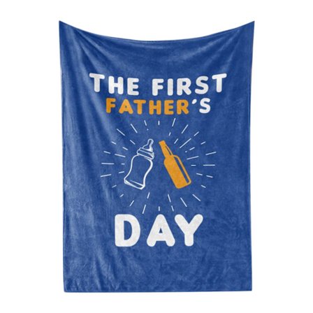 Klart Trykt Mykt Polyesterpledd Lyse Farger Pustende Maskinvaskbar 120x150cm Gave til Pappa BL330-2