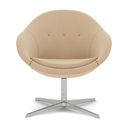 Varier Furniture Kokon Club - Brown Wool - Chrome base