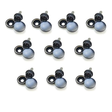 10 Stk Skruer med Caps Spejlskruer Sortiment Sæt Cap Cover