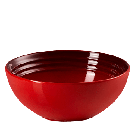 Le Creuset Djup tallrik Signature stengods 16 cm Cerise Serveringstillbehör Röd