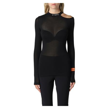 Heron Preston, Long Sleeve Tops Czarny, Kobieta, Rozmiar: XS
