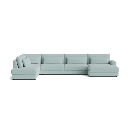 Sevilla U-sofa, højrevendt - Lincoln Pastel blå - 420x240x85 - Sofa, u-sofa