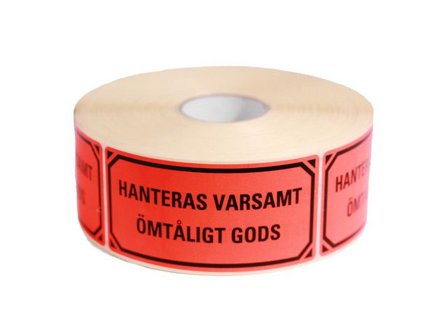 Varningsetikett Hanteras varsamt 1000/rl - Lyreco - Emballage och lagerutrustning - Etiketter och godsmärkning - Specialetiketter