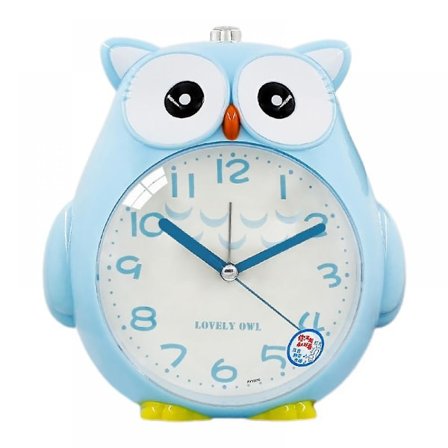 Vækkeure til soveværelser, tegnefilmsvækkeur uglevækkeur natlys, studerendes børns hjemmedekorationsbordur (pink)