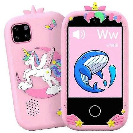 W5 Børnelegetøj Telefon Pædagogiske Spil Kamera Videooptager med 32GB Hukommelseskort