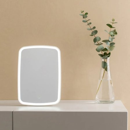 Xiaomi Mijia LED Sminkspegel med stegvis brytarkontroll Naturligt portabel smink LED-lampa Sovsal Bordspegel 1200mAh