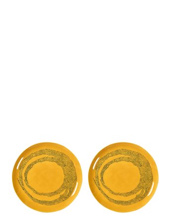 Serax Plate L Yellow-Dots Black Feast By Ottolenghi Set/2 - Yellow - Ø 26.5 CM