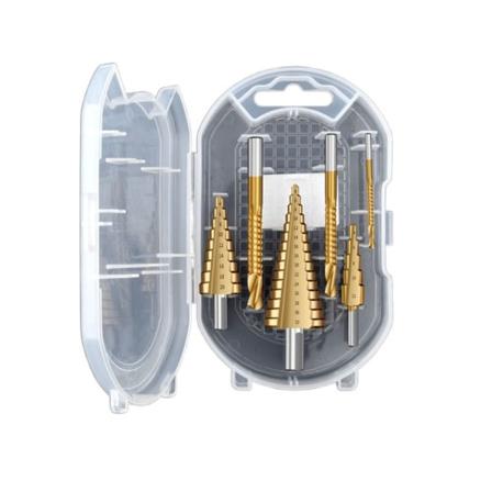 6 Stk Boresæt Savtand Trinbor HVID white