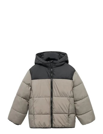 Mango | Bicolour Quilted Anorak | 8