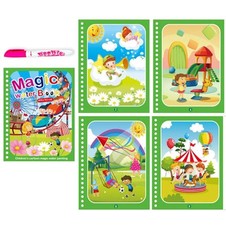 Barn Tidig Utbildning Leksaker Magisk Bok med Penna Vatten Teckning Montessori Leksaker