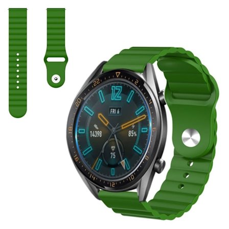 Huawei Watch GT 2 46mm cool silicone watch band - Dark Green