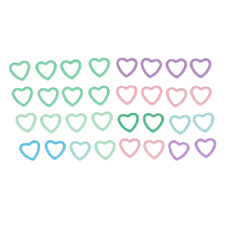 40 stk. Hjerteformede Maskemarkører Metal Hæklenålsmaskemarkører til DIY Strikketilbehør