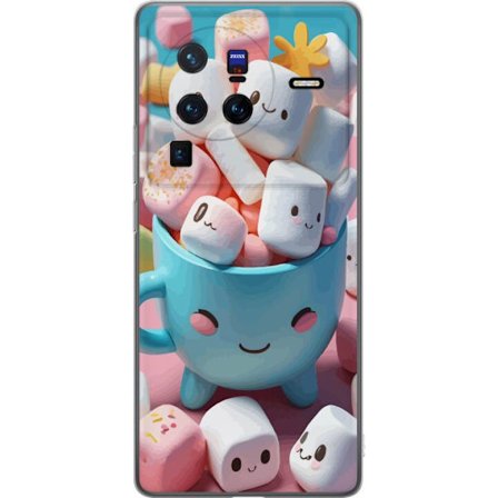 vivo X80 Pro Gennemsigtig cover Kawaii marshmallow smil