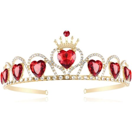Prinsesse utkledningskroner for barn Rød hjertetiara Descendants Cos