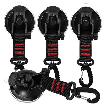 4-pak Vindues Sugekop Kroge Rotation Sikker Kraftig Sugekop