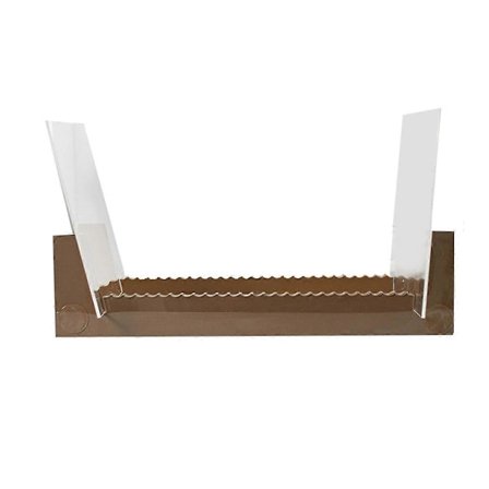 Vinylplade Opbevaringsholder Stor Kapacitet Display Stand med Klar Akryl Ende Moderne Massivt Træ