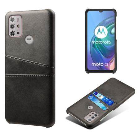 Pu-läder Korthållare Skal Moto G20/ G30 - Svart Svart