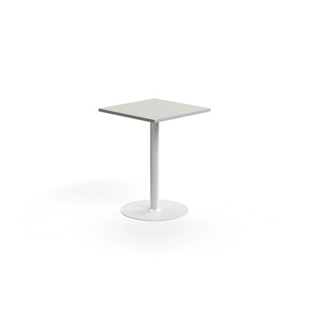 Stół barowy VERTICUS, 700x700x900 mm, jasnoszary/biały